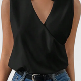Top Estivo Yariela Morbido con Scollatura a V