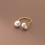 Anello regolabile in perle d'acqua dolce