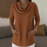 Silvia | Maglione Morbido con Collo Cadente
