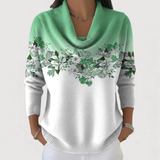 Noemi | Maglione floreale con colletto morbido