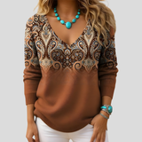 Elisa | Maglione Elegante con Scollatura a V e Maniche Lunghe