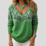 Elisa | Maglione Elegante con Scollatura a V e Maniche Lunghe