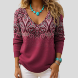 Elisa | Maglione Elegante con Scollatura a V e Maniche Lunghe
