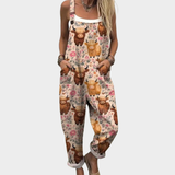 Elisa | Mono Stampato con Spalline Boho Comodo