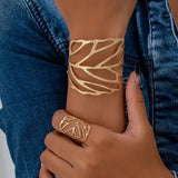 Bracciale retrò con design a foglia