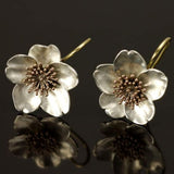 Bracciali retro in argento e oro con fiori