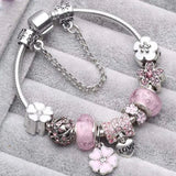 Portachiavi retro rosa argento