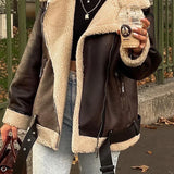 Aviara™ | Giacca Biker | Cappotto Invernale Caldo e Lussuoso