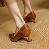 Scarpe con Tacco Alto in Vera Pelle Belle