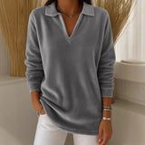 Greta | Maglione Morbido in Velluto con Scollatura a V