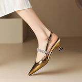 Scarpe Eleganti con Tacco Basso Crysel
