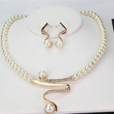 Set di Collana e Orecchini in Perle Naturali