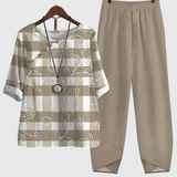 Bianca | Ursula Completo Chic di Camicia e Pantaloni con Stile Rilassato