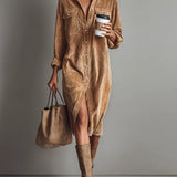 Alessia | Vestito midi in velluto