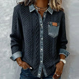 Valentina | Maglione con Dettagli in Denim