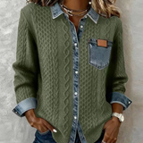 Irene | Maglione con Dettagli in Denim