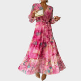 Valentina | Vestito lungo con stampa floreale