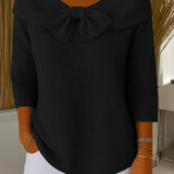 Margherita | Maglione Elegante con Fiocco in Tessuto Morbido