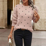 Cristina | Maglione a Maglia con Piccole Pois