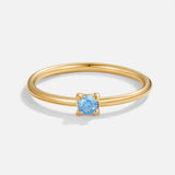 Anelli d'oro con pietra di nascita