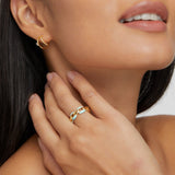 Anello a catena blu Reya