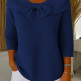 Margherita | Maglione Elegante con Fiocco in Tessuto Morbido