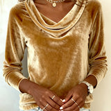 Ginevra | Blusa in Velluto con Scollatura Morbida