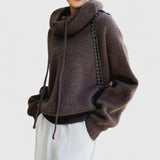 Flavia | Maglione Confortevole con Collo Alto e Cappuccio