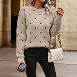 Cristina | Maglione a Maglia con Piccole Pois