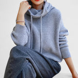 Flavia | Maglione Confortevole con Collo Alto e Cappuccio