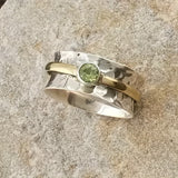 Anello in zirconia verde elegante