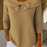 Margherita | Maglione Elegante con Fiocco in Tessuto Morbido