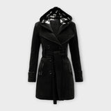 Carmen - Cappotto elegante con cappuccio e cintura