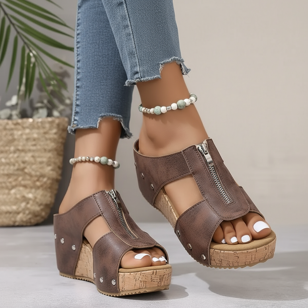Maria - Sandali con Zeppa Eleganti