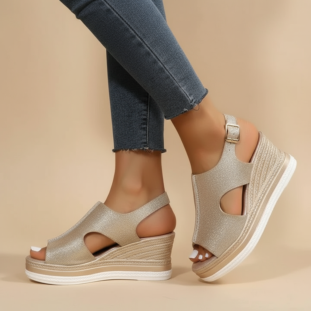 Alessandra – Sandali con zeppa rilassati