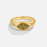 Anello in cristallo verde dell'Arizona