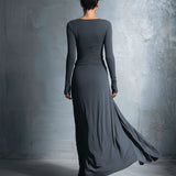 Cristina | Vestito midi con nodo laterale