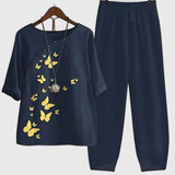 Bianca | Ursula Completo Chic di Camicia e Pantaloni con Stile Rilassato