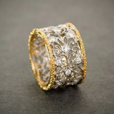 Teressa - Anello di Edera Vintage con Zircone