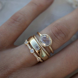 Raquel - Set di Anelli in Oro Vintage e Zirconia