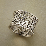 Carolina - Anello Vuoto in Argento Vintage