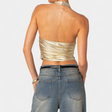 Top Halter Metallico Anna