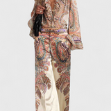Maddalena | Finely Completo con Blusa a Volant e Stampa Vintage Paisley