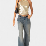 Top Halter Metallico Anna