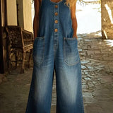 Valentina | Salopette in Denim con Spalline Stile Vintage