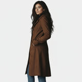 Giulia | Cappotto Lungo in Camoscio