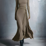 Cristina | Vestito midi con nodo laterale