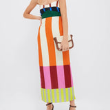 Paloma | Maxi Abito Colorato a Righe